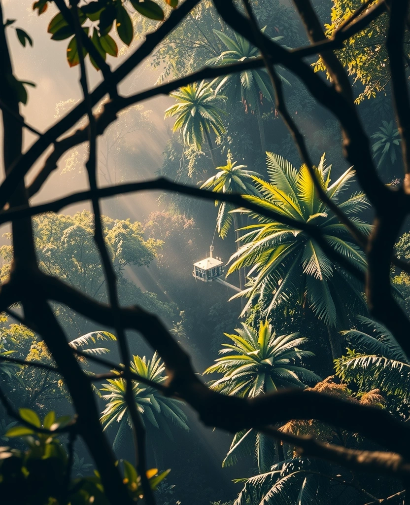 Estación de monitoreo en el dosel forestal